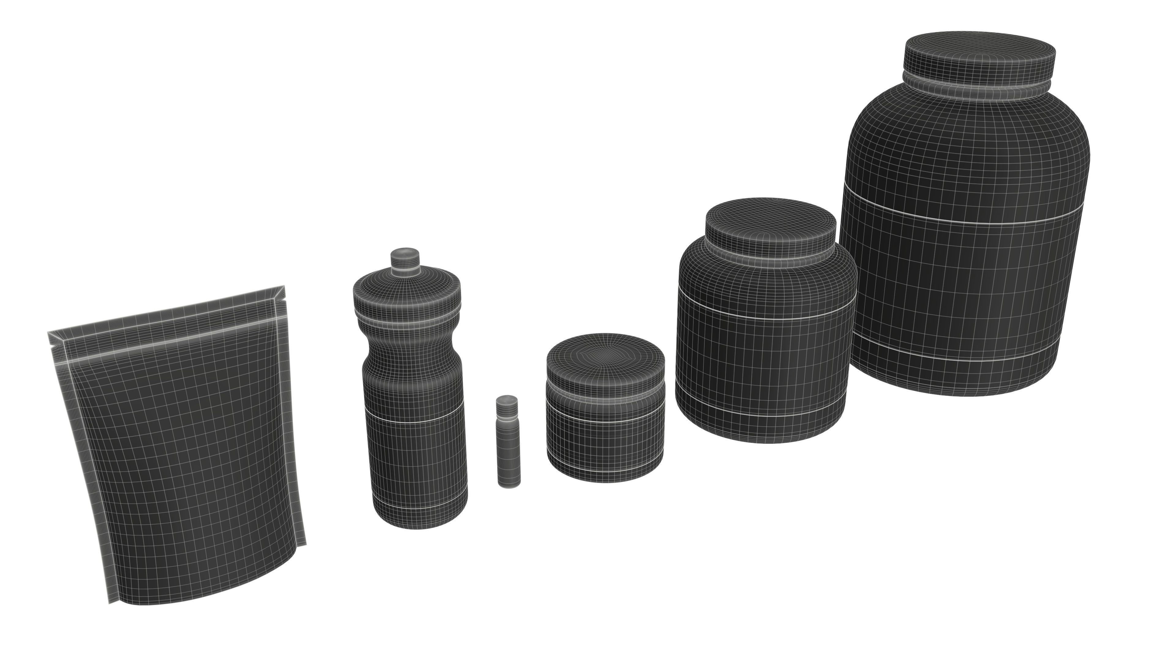 Nutrition Container pack for mockup 3D Model Collection_3