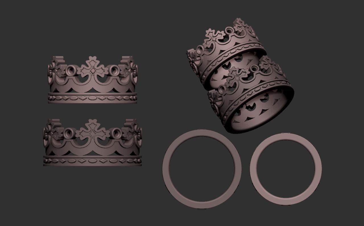  CROWN RING 3D model_1