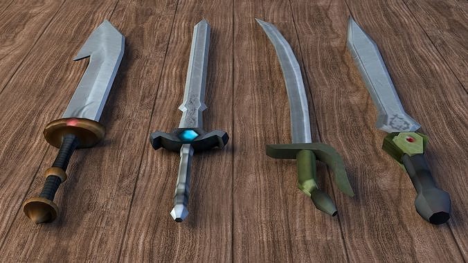 Sword Pack Low-poly 3D model