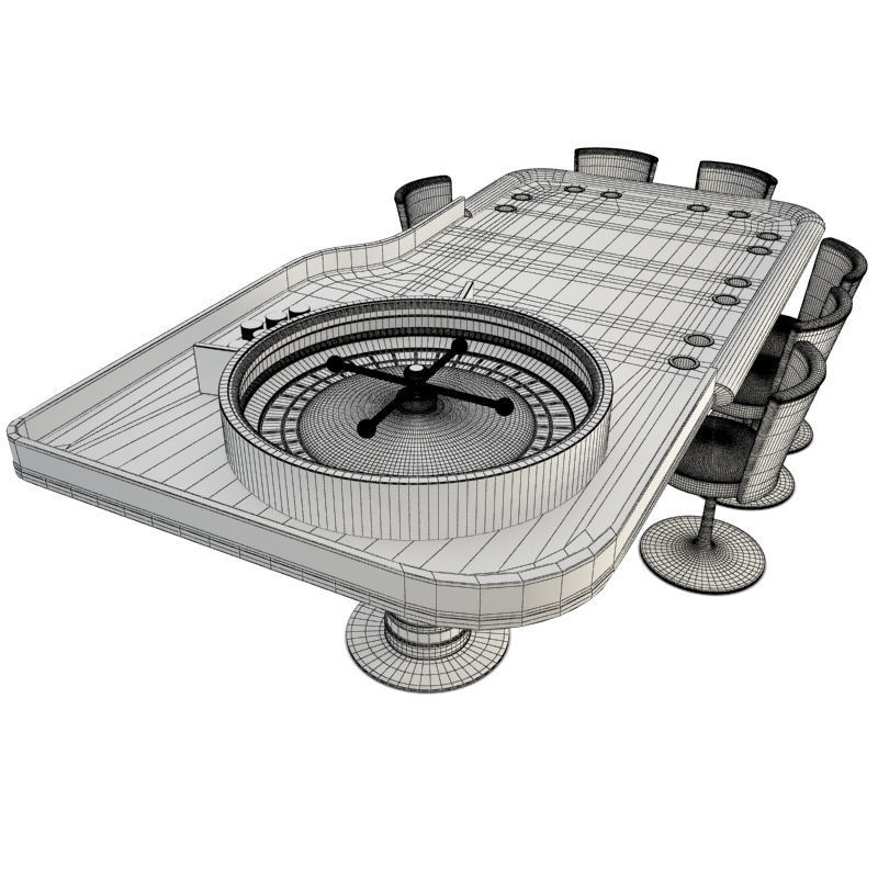 Roulette Table 3D model_1