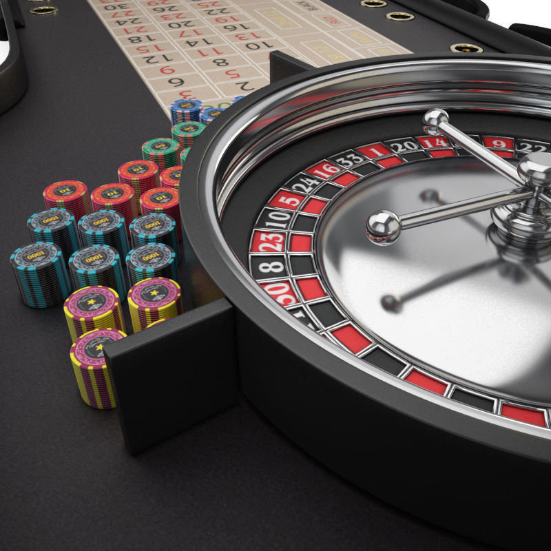 Roulette Table 3D model_2