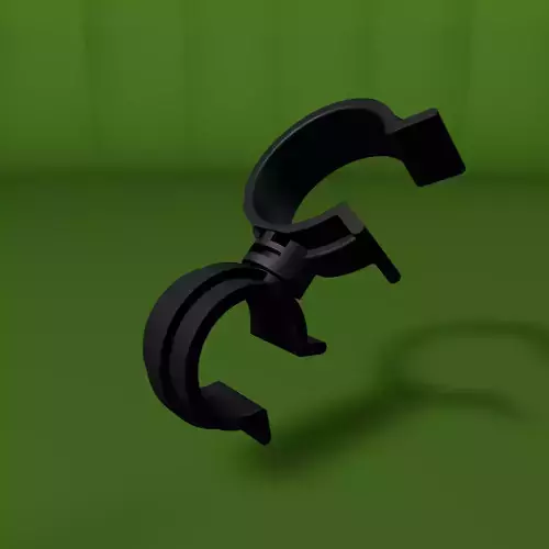 Rotating hose or wire clip