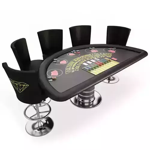 Blackjack Table Casino  3D model