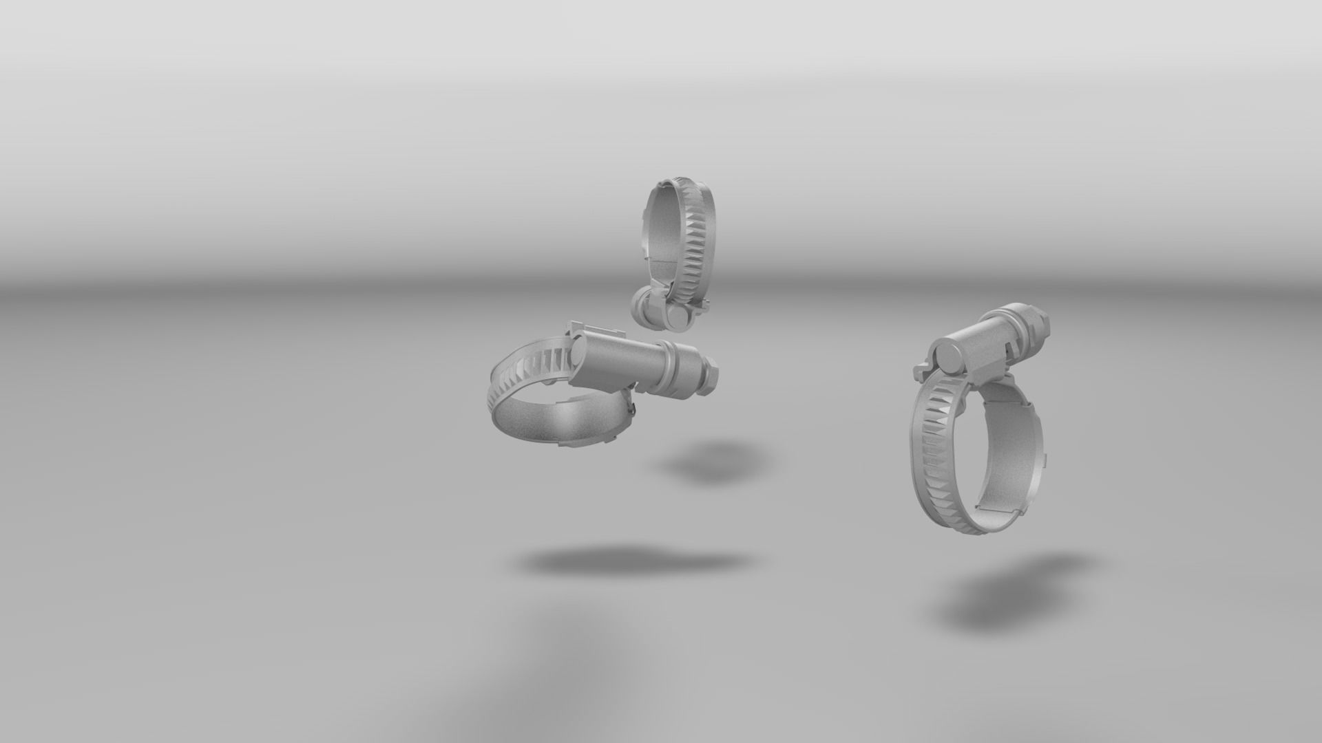 Worm drive clamp 3D model_12