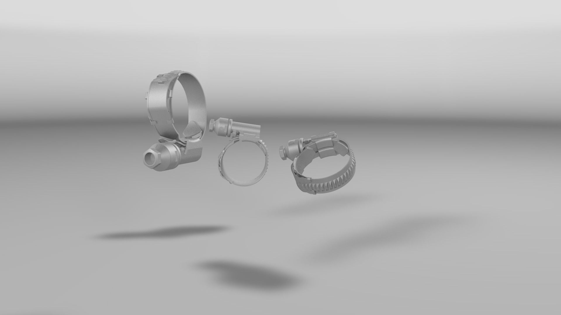 Worm drive clamp 3D model_16