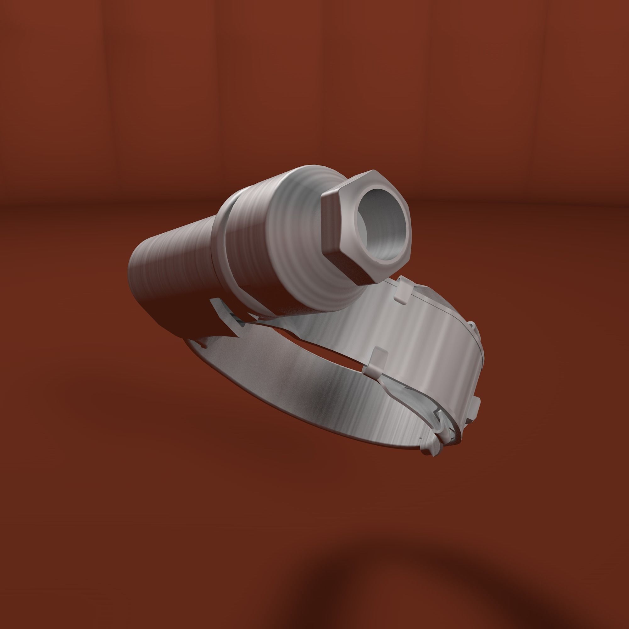 Worm drive clamp 3D model_2