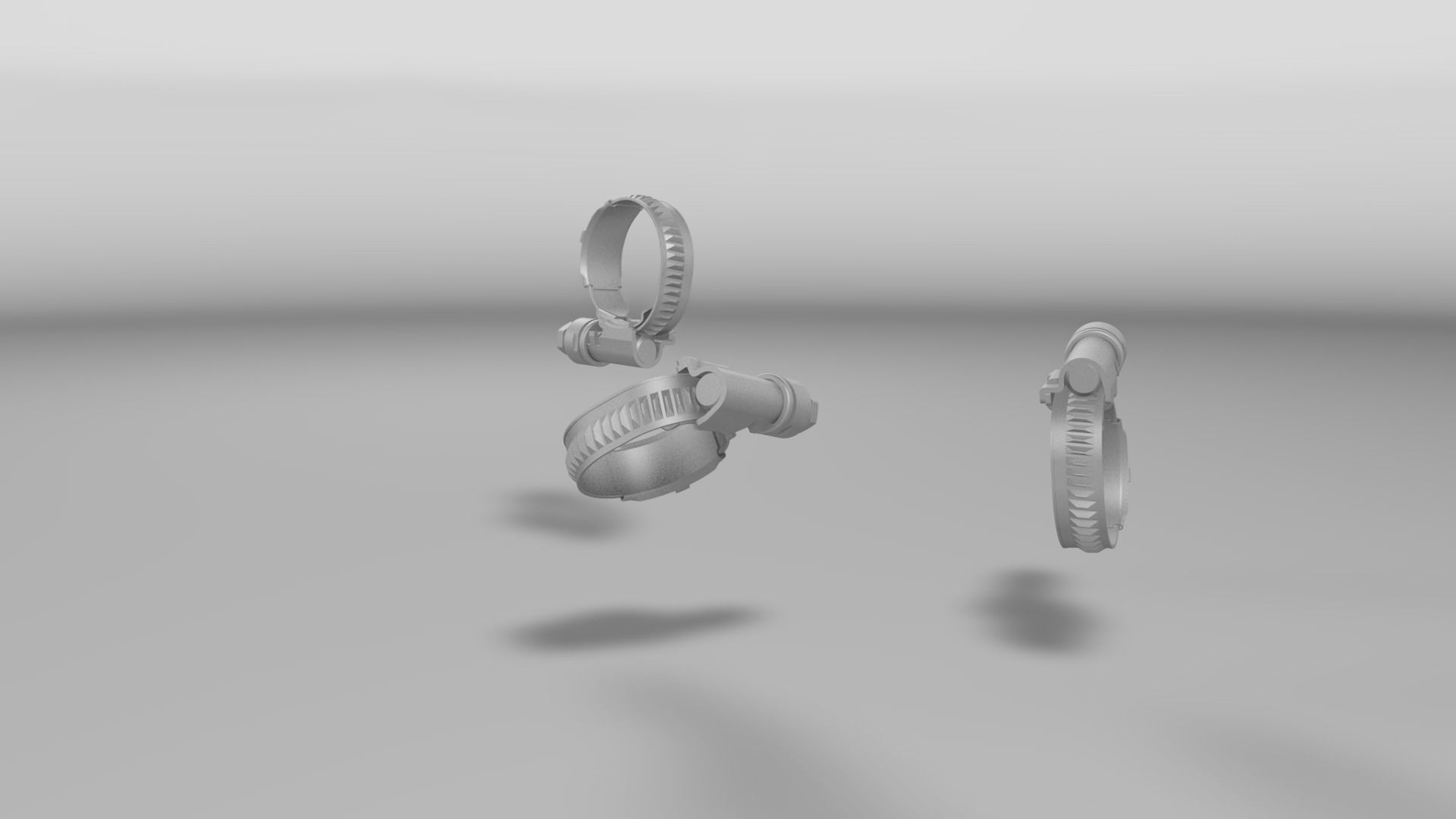 Worm drive clamp 3D model_10