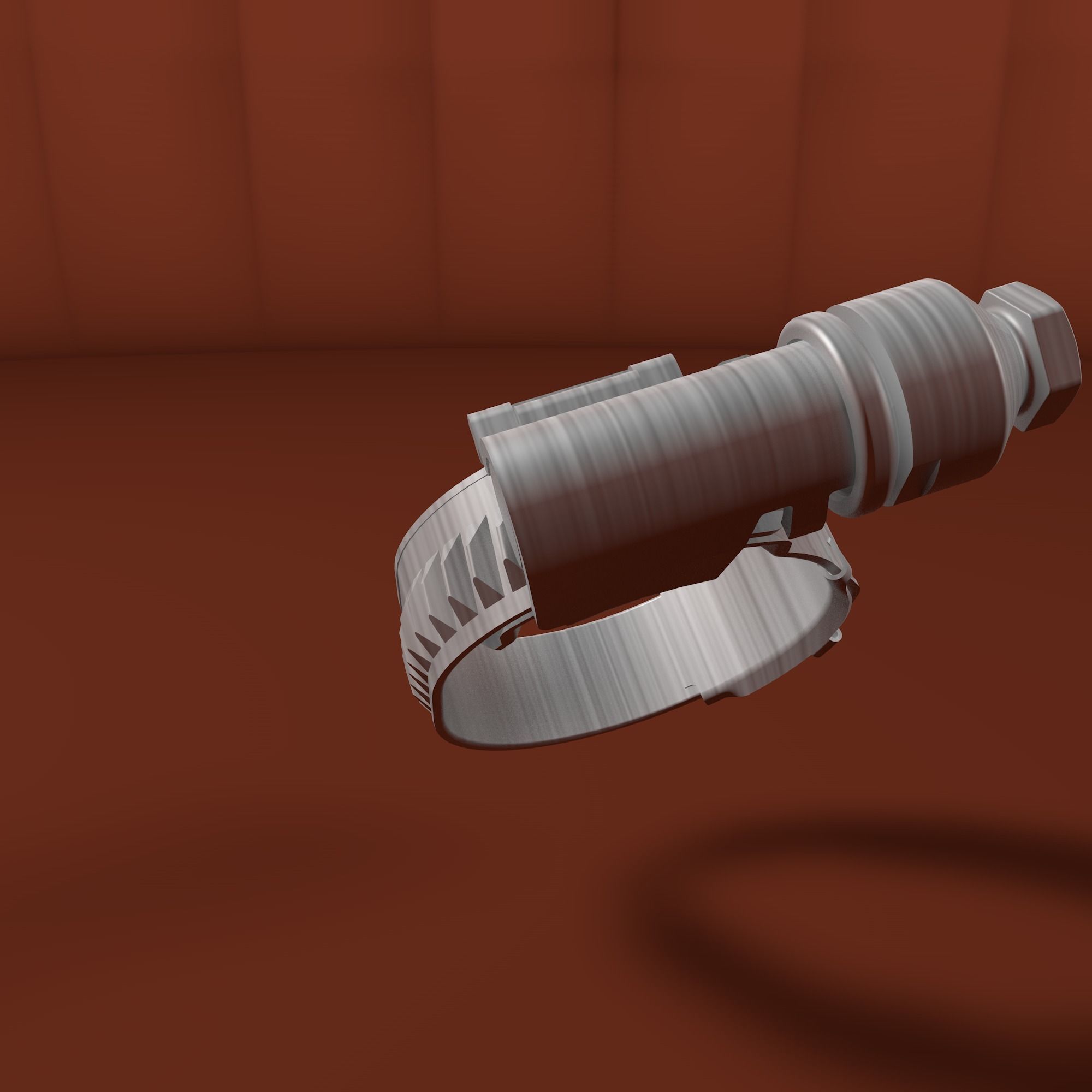 Worm drive clamp 3D model_29