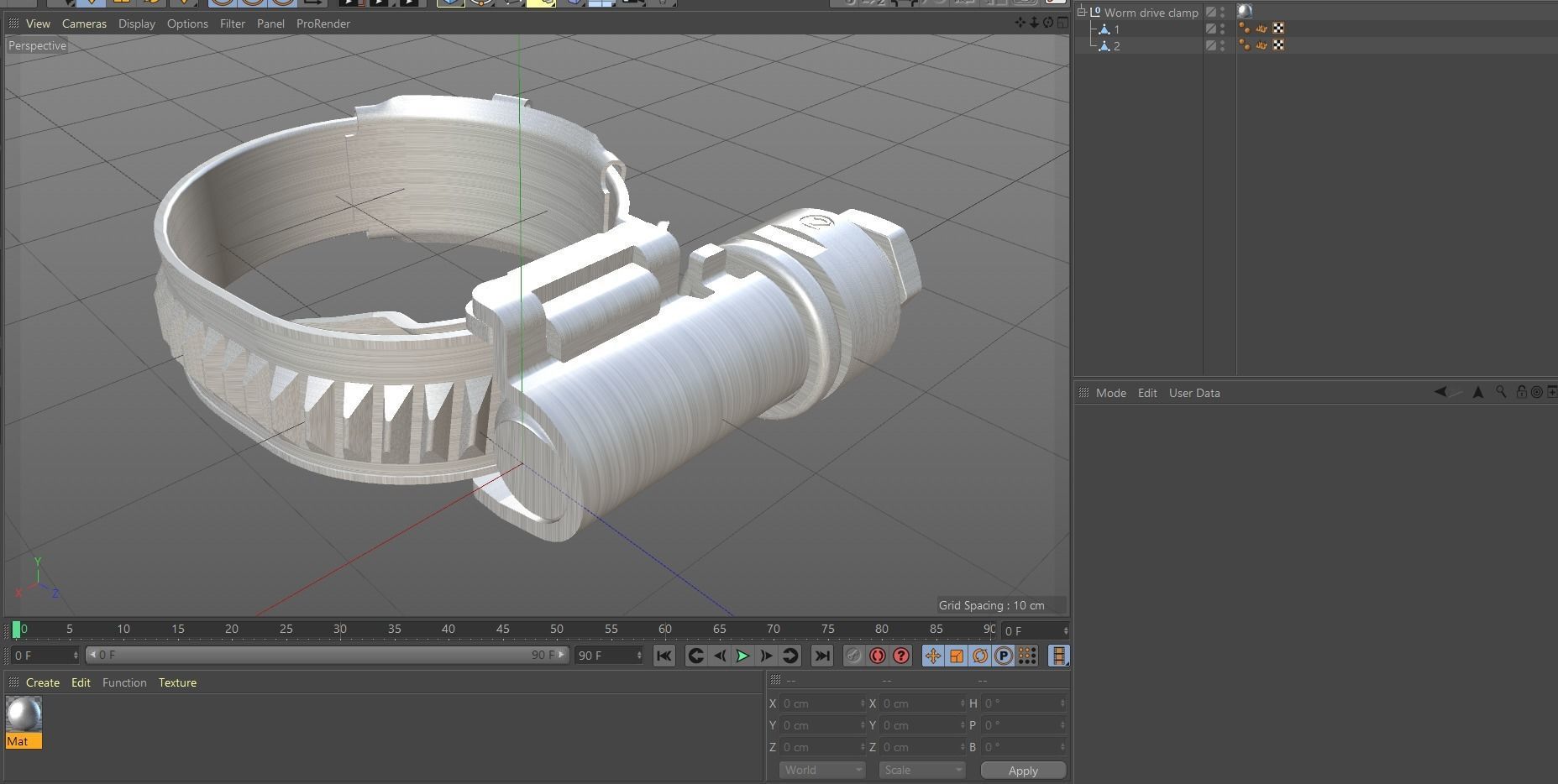 Worm drive clamp 3D model_9
