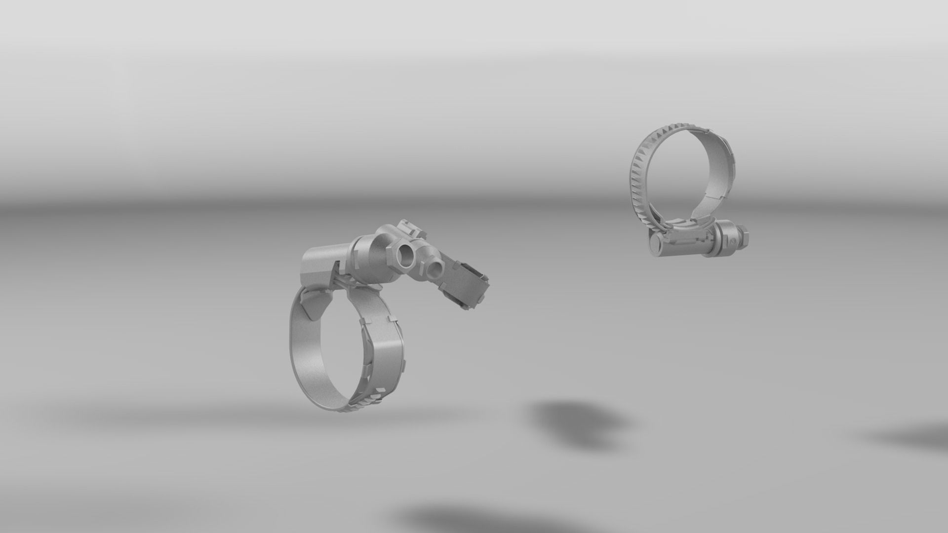Worm drive clamp 3D model_14