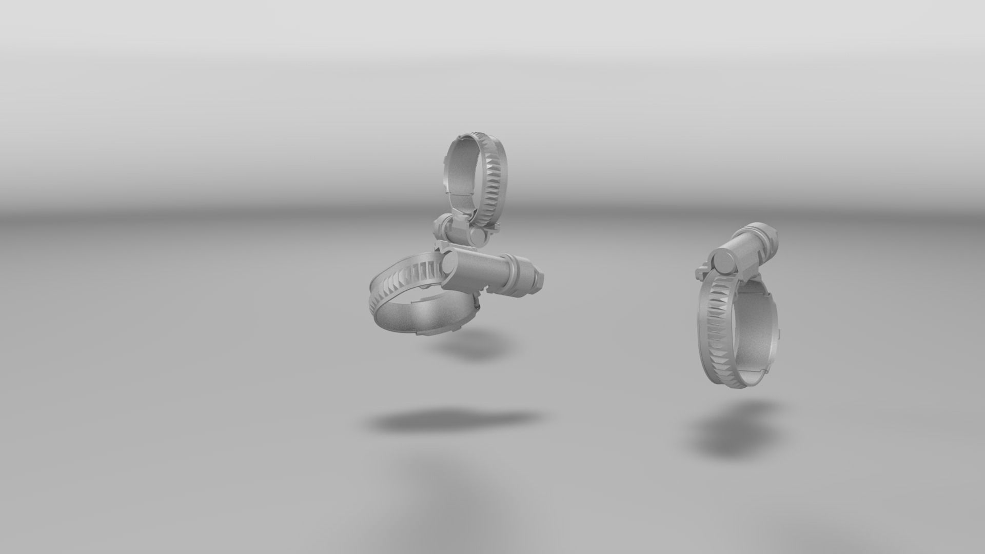 Worm drive clamp 3D model_11