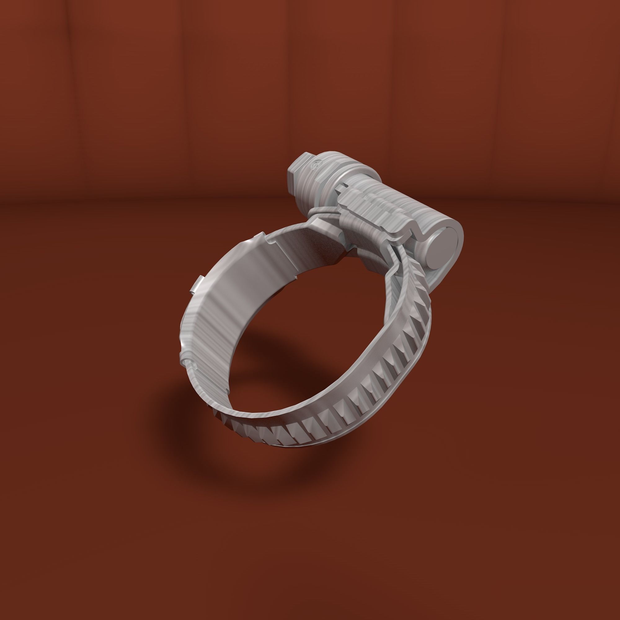 Worm drive clamp 3D model_21