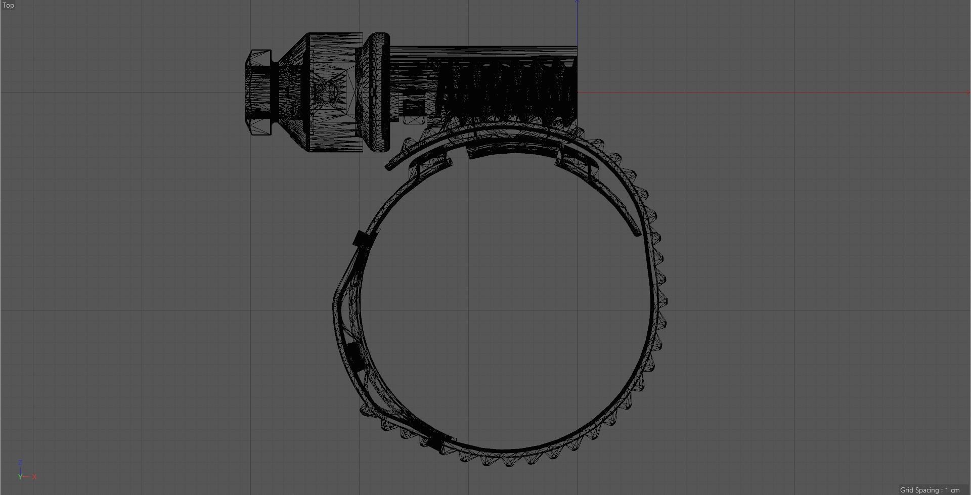 Worm drive clamp 3D model_8