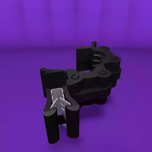 Plastic clamp with clip 3D model