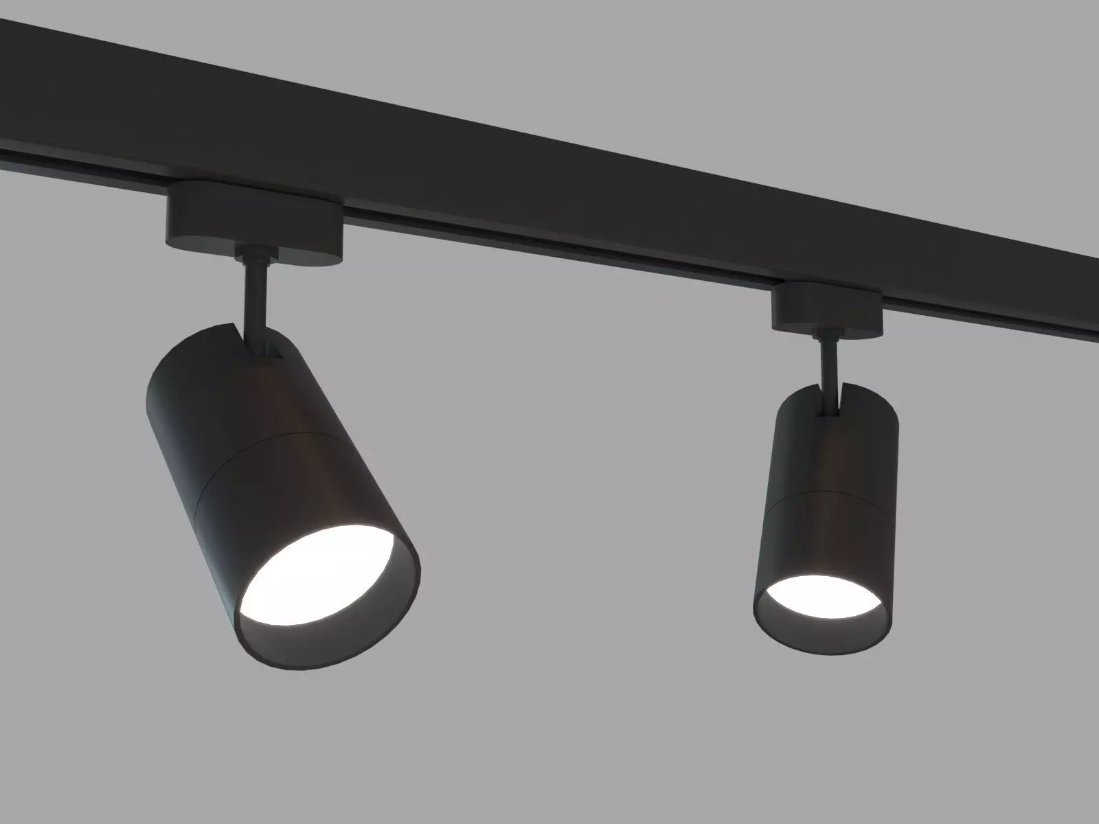 Rigged Lowpoly Led Track Spot With Photometric  Light Low-poly 3D model_0