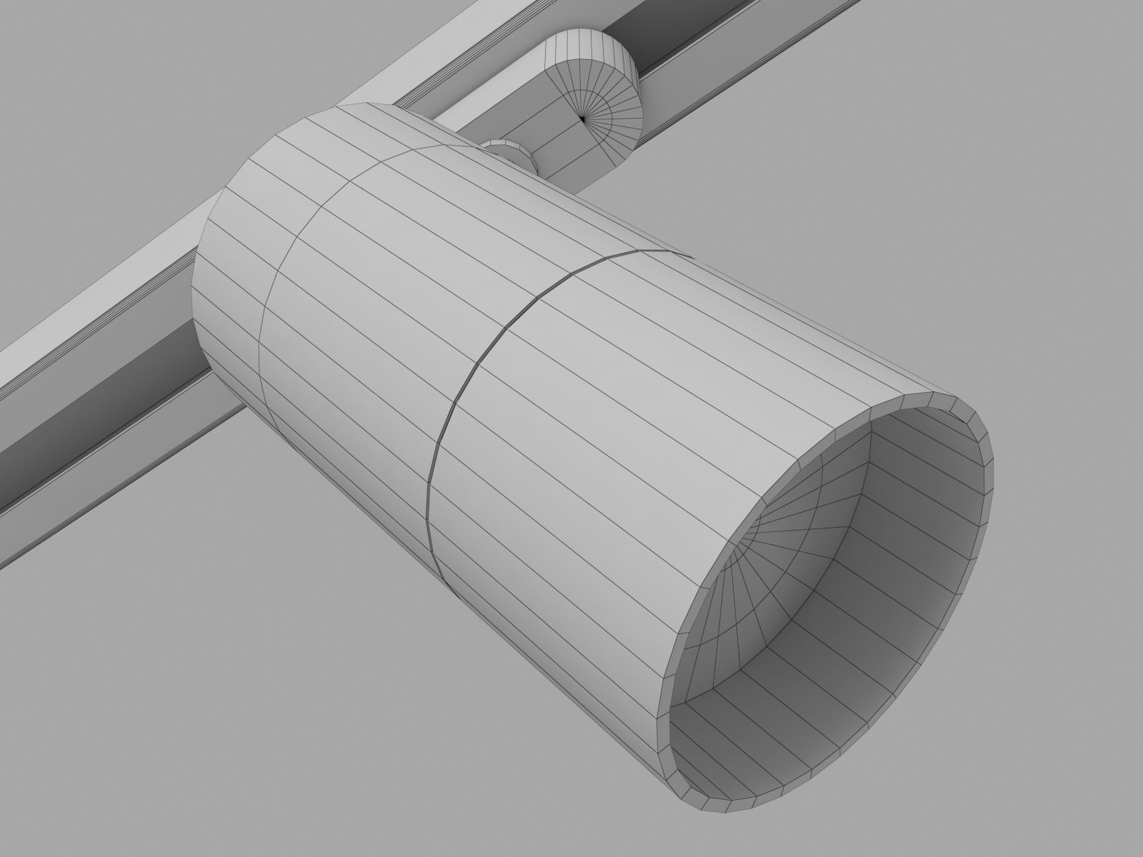 Rigged Lowpoly Led Track Spot With Photometric  Light Low-poly 3D model_9