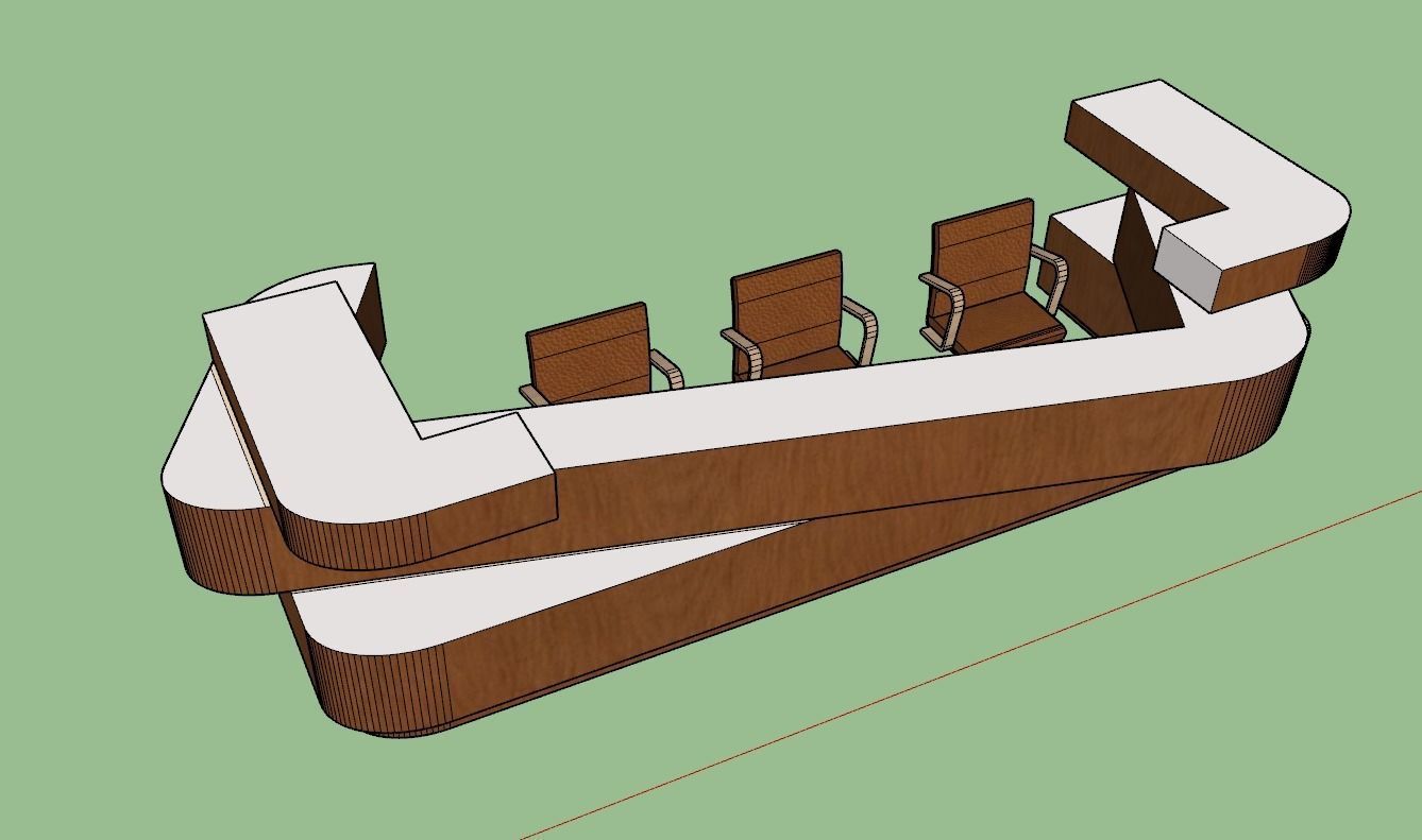 Information Desk 3D model_1