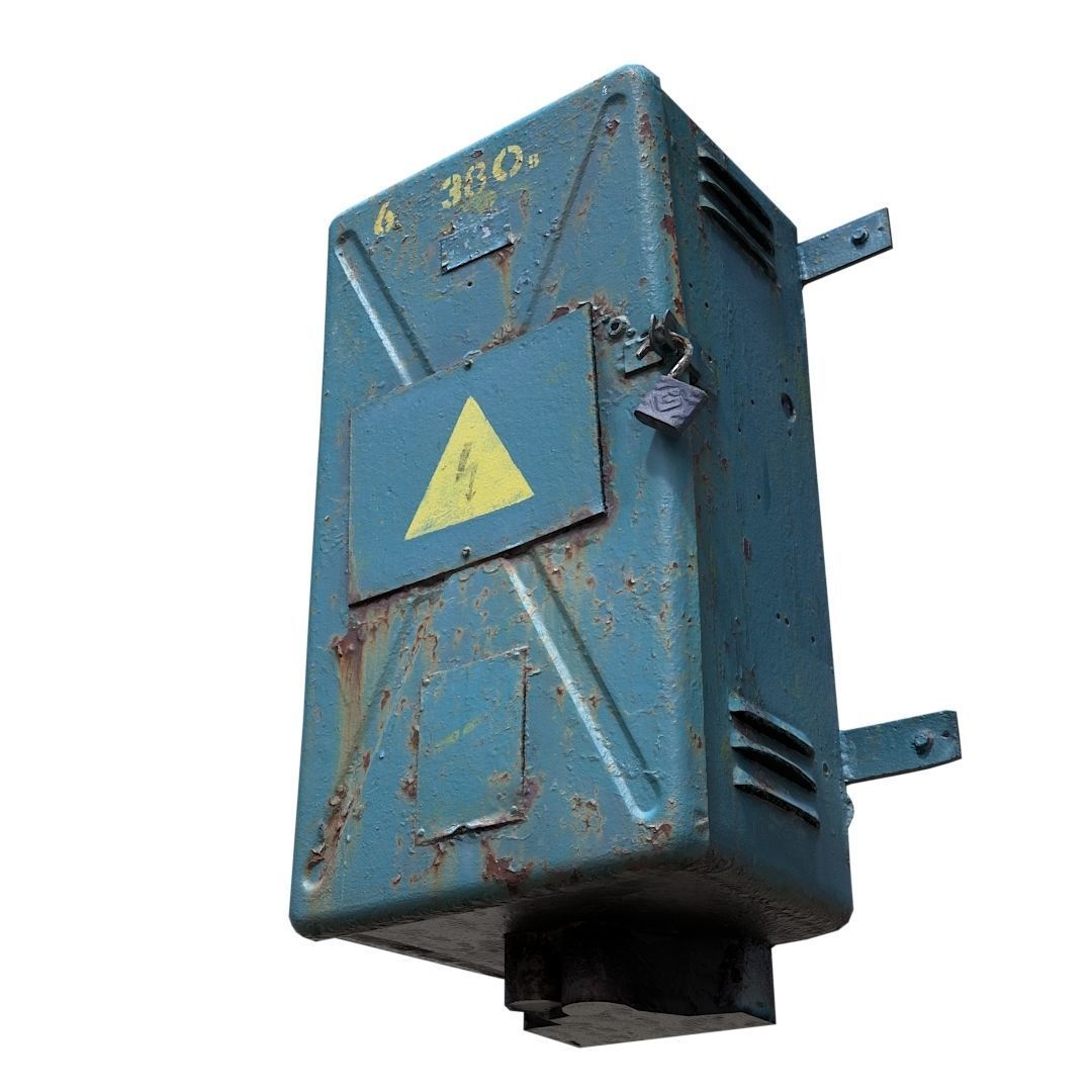 Electrical switch scan 8 Low-poly 3D model_5