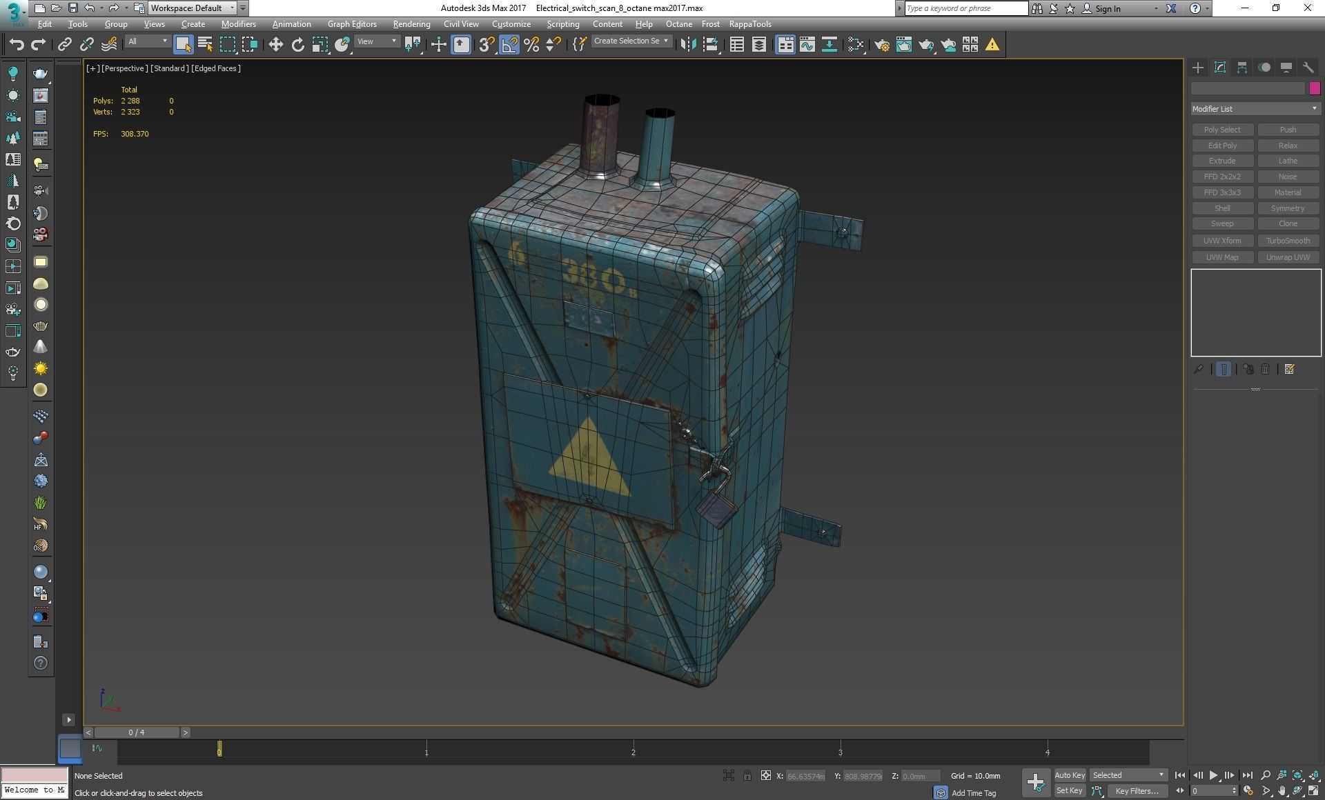 Electrical switch scan 8 Low-poly 3D model_12