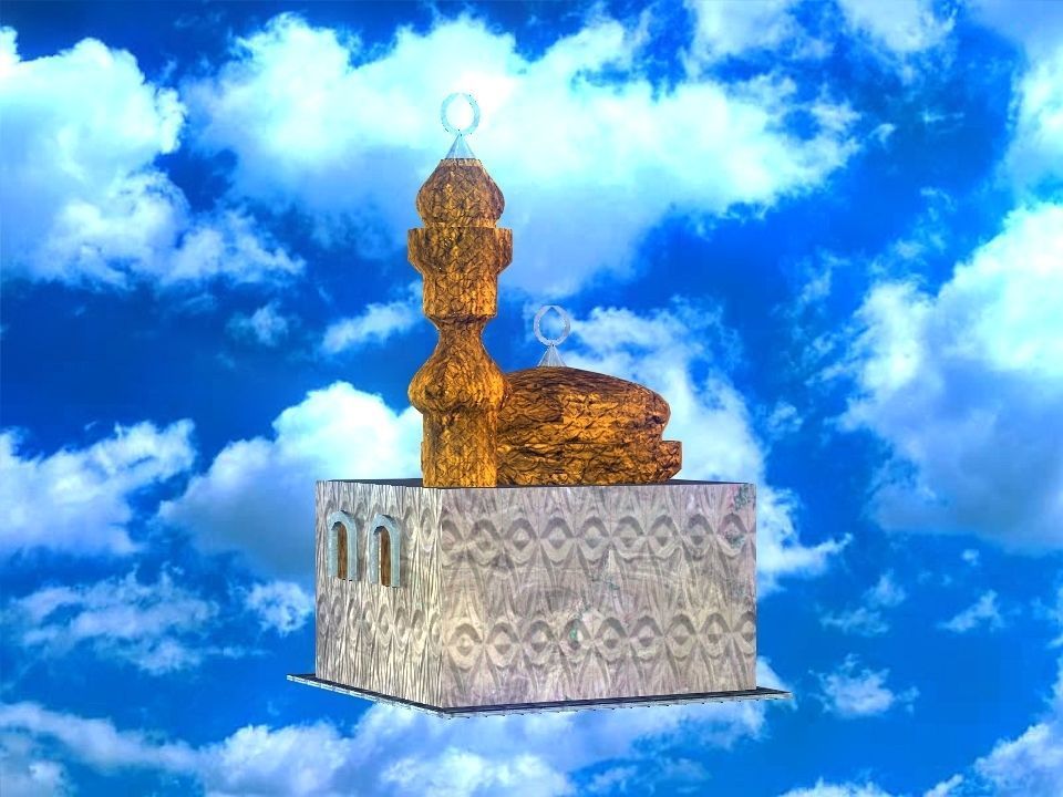 Masjed mosque in sky 3D model_48