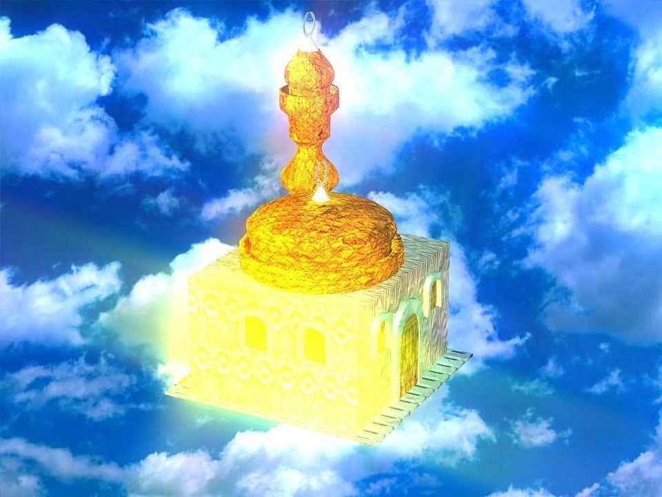 Masjed mosque in sky 3D model_32
