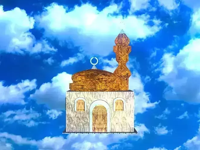 Masjed mosque in sky 3D model