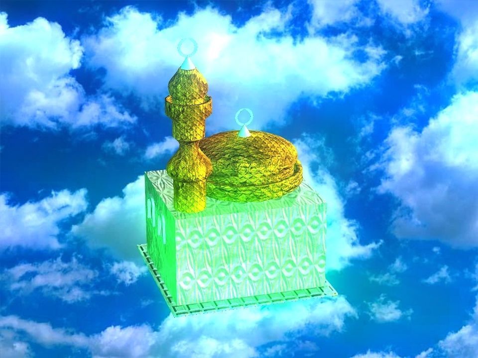 Masjed mosque in sky 3D model_20