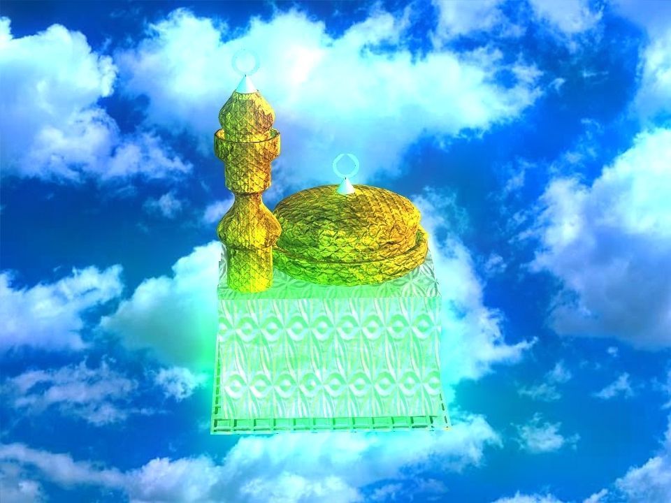 Masjed mosque in sky 3D model_22