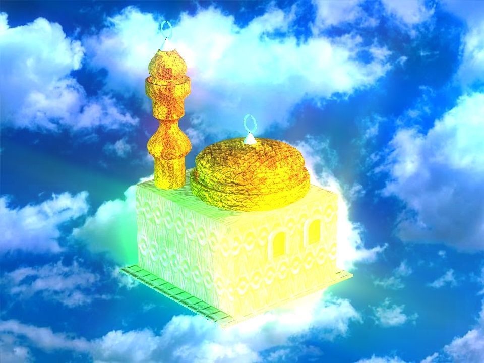 Masjed mosque in sky 3D model_26