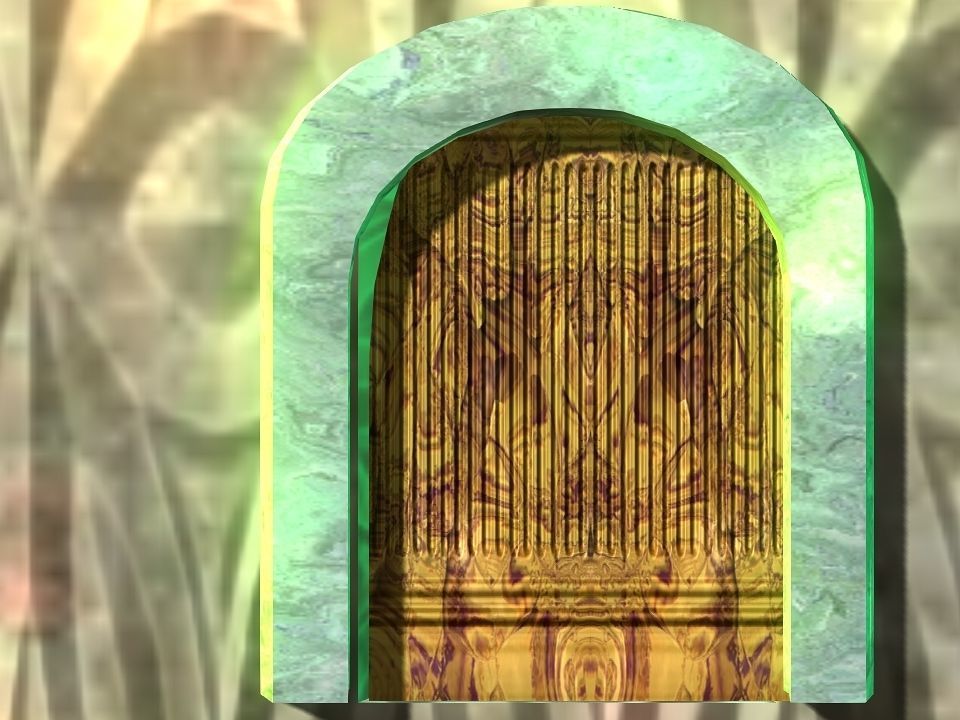 Masjed mosque in sky 3D model_41