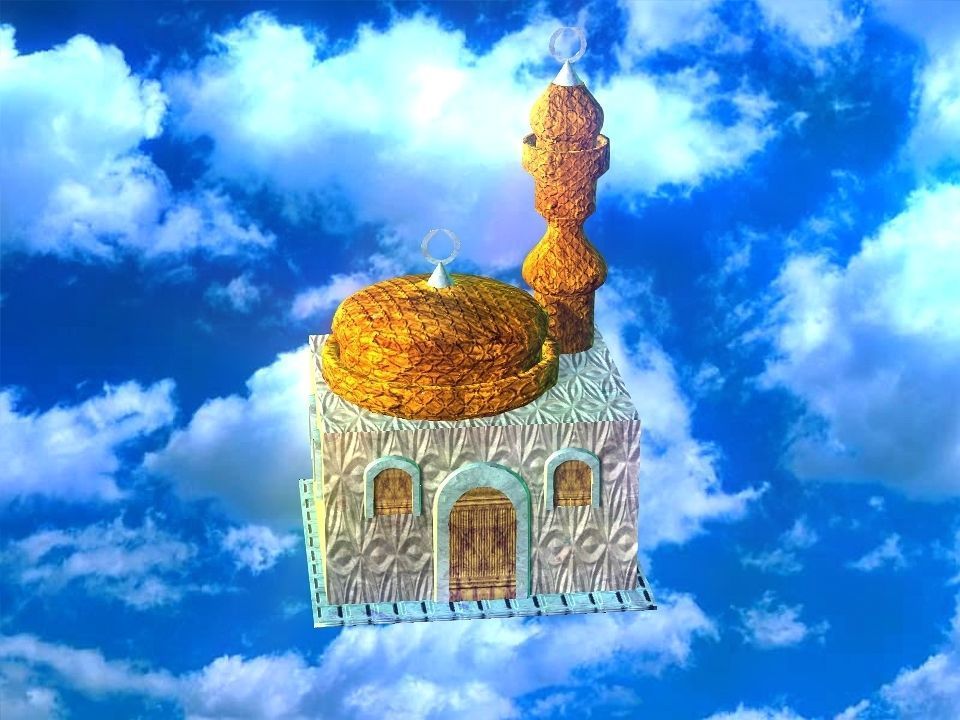 Masjed mosque in sky 3D model_39