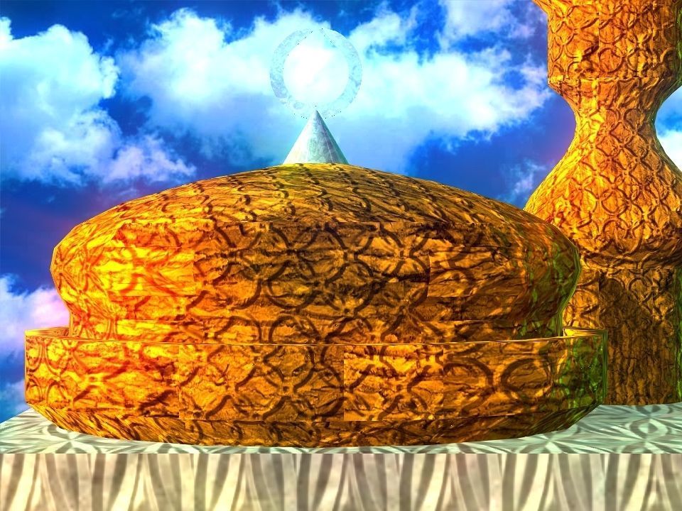 Masjed mosque in sky 3D model_43