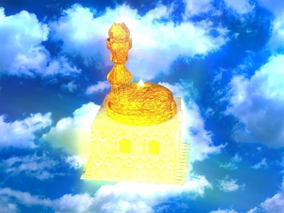 Masjed mosque in sky 3D model_30