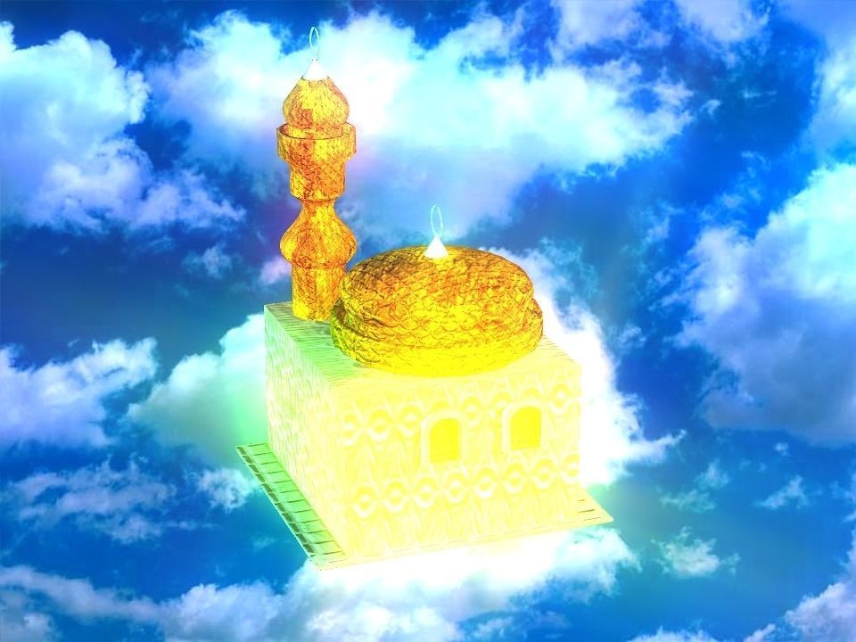 Masjed mosque in sky 3D model_27