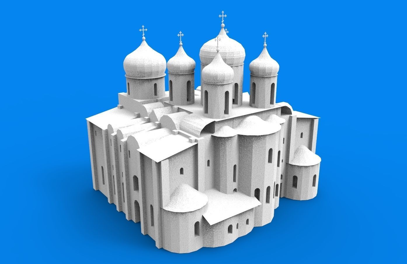 Saint Sophia Cathedral in Novgorod - mini World 3D print model_4