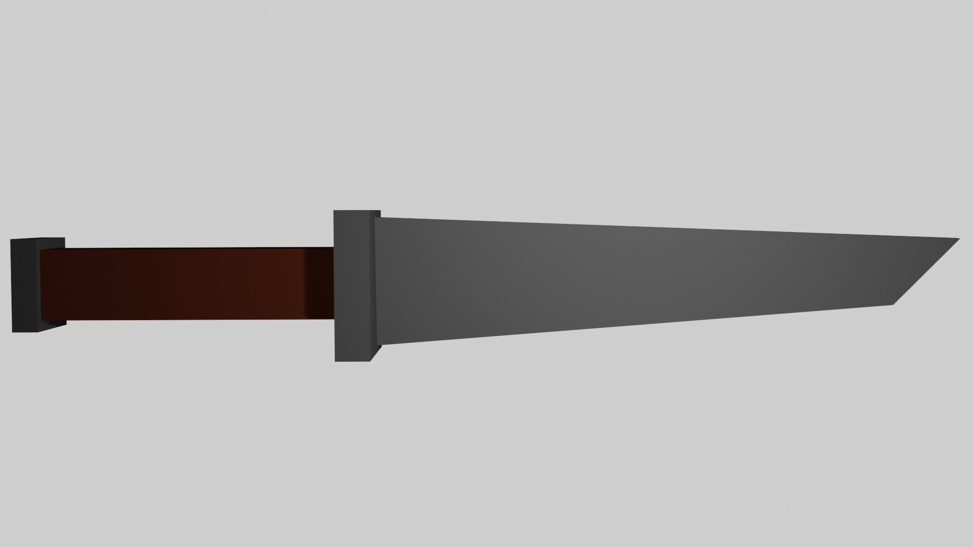 Low Poly Knife sword Free low-poly 3D model_2