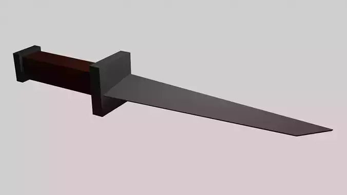 Low Poly Knife sword