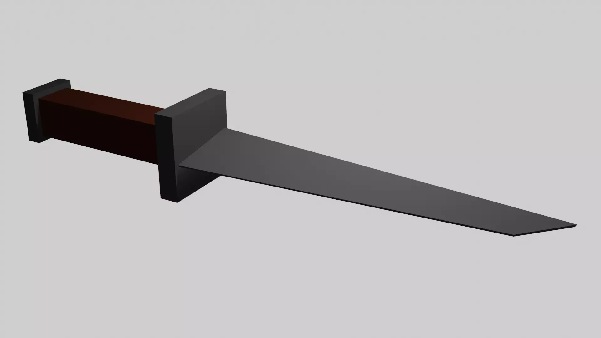 Low Poly Knife sword Free low-poly 3D model_0