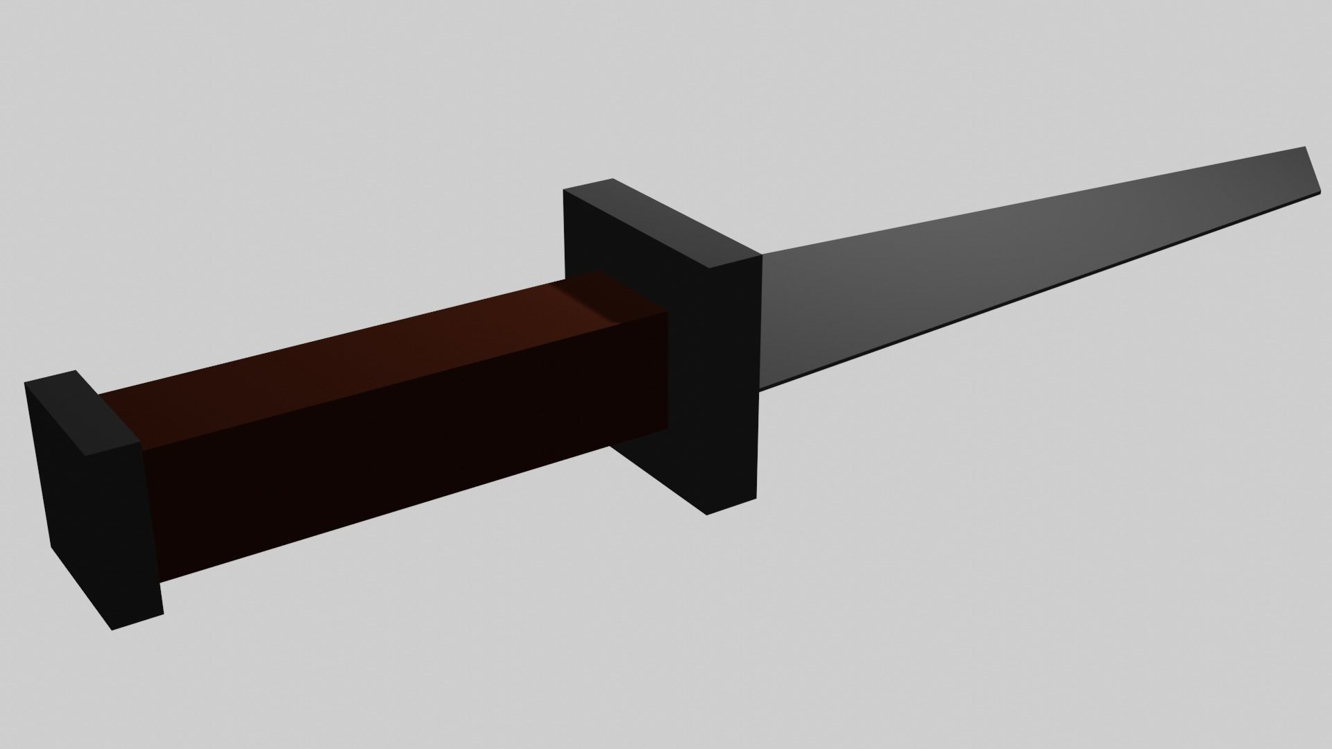 Low Poly Knife sword Free low-poly 3D model_1