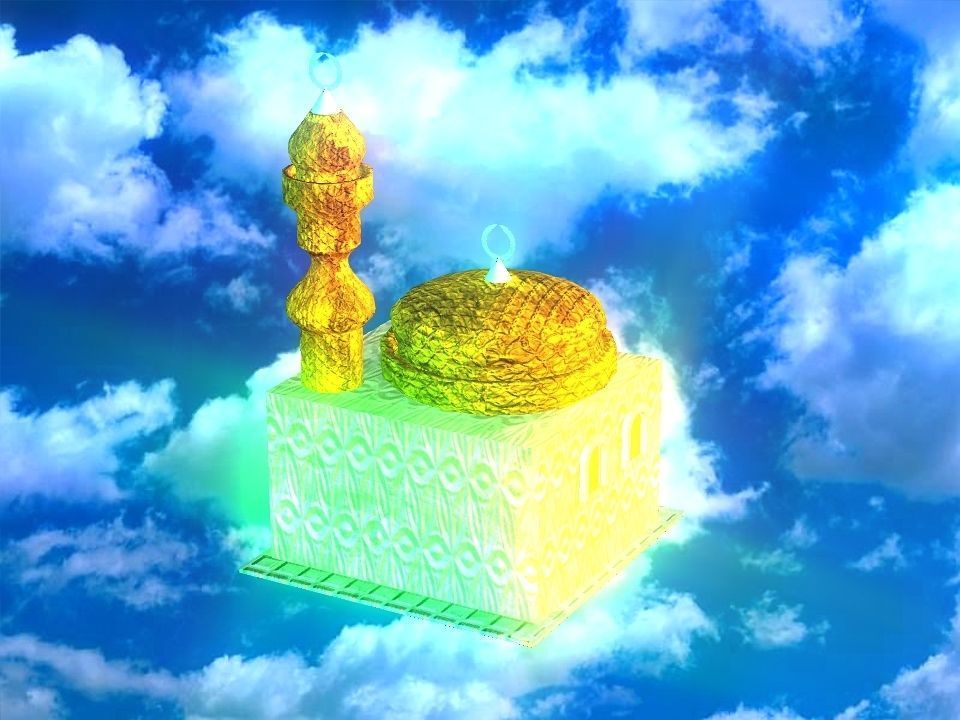 Masjed mosque in sky 3D model_20
