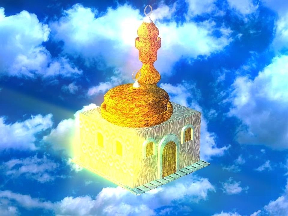 Masjed mosque in sky 3D model_26