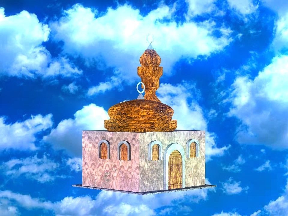 Masjed mosque in sky 3D model_6