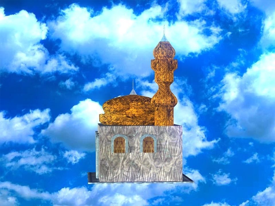 Masjed mosque in sky 3D model_33