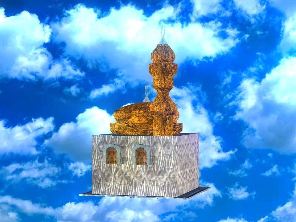 Masjed mosque in sky 3D model_34