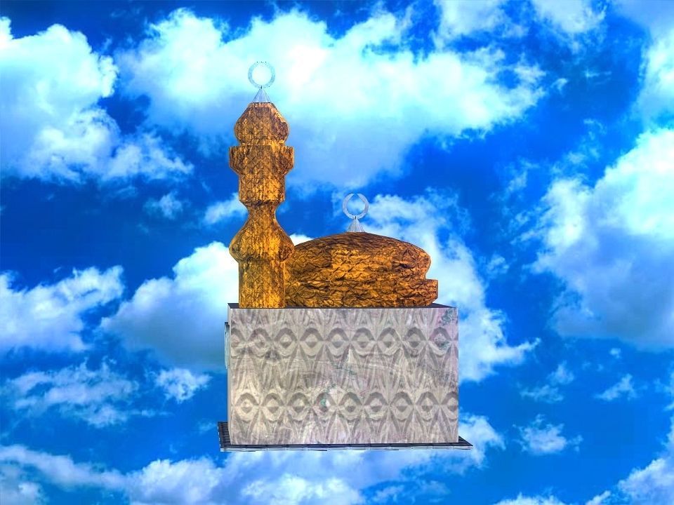 Masjed mosque in sky 3D model_37