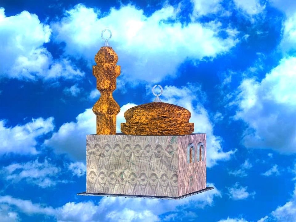 Masjed mosque in sky 3D model_38