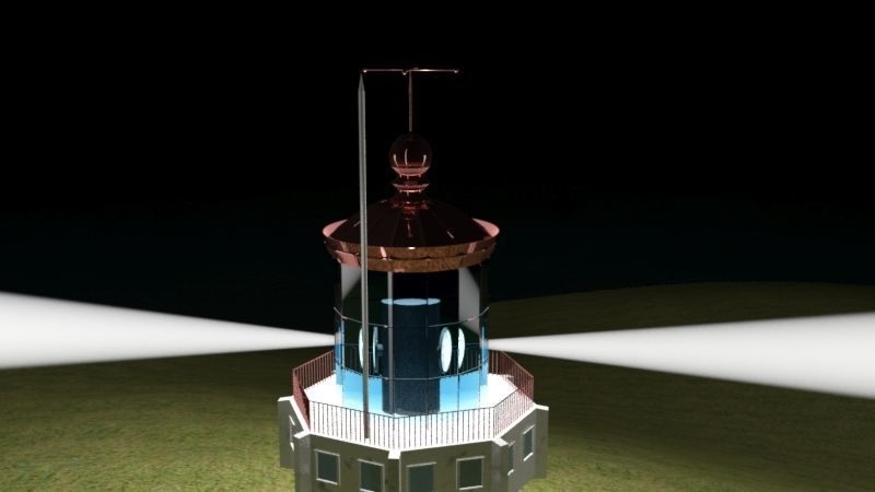 The Istanbul Light House Low-poly 3D model_7