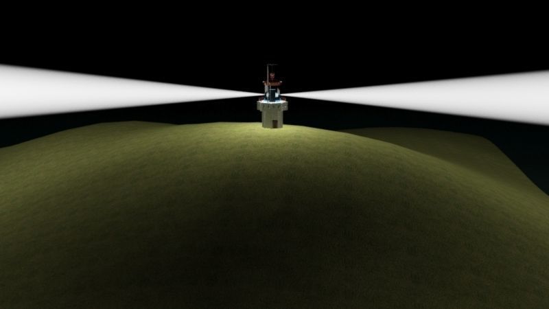 The Istanbul Light House Low-poly 3D model_4