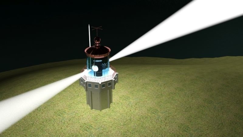 The Istanbul Light House Low-poly 3D model_8