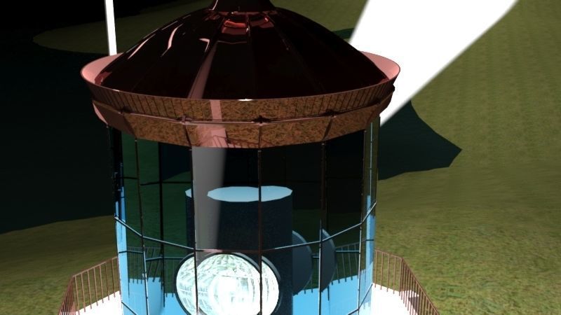 The Istanbul Light House Low-poly 3D model_10